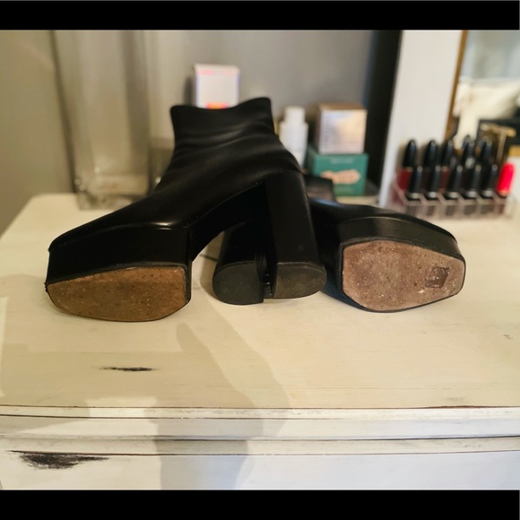Black Alexander Wang Platform Ankle Boots - Picture 4 of 7